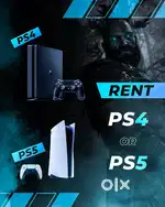 PS4, PS2 console with games for rent for 250/day. God of war ragnarok