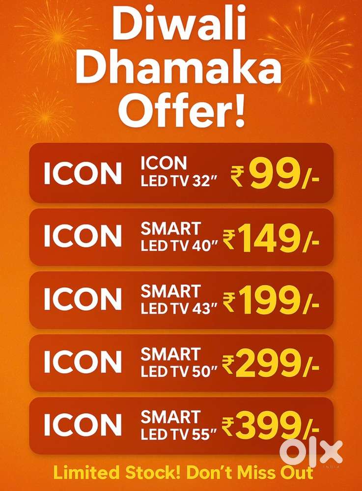 BRANDED 4K SMART LED TV 70% off