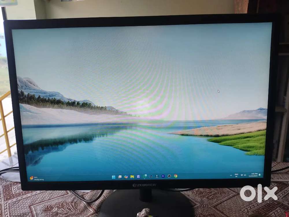 Zebronics monitor with cpu and ups and keyboard,mouse