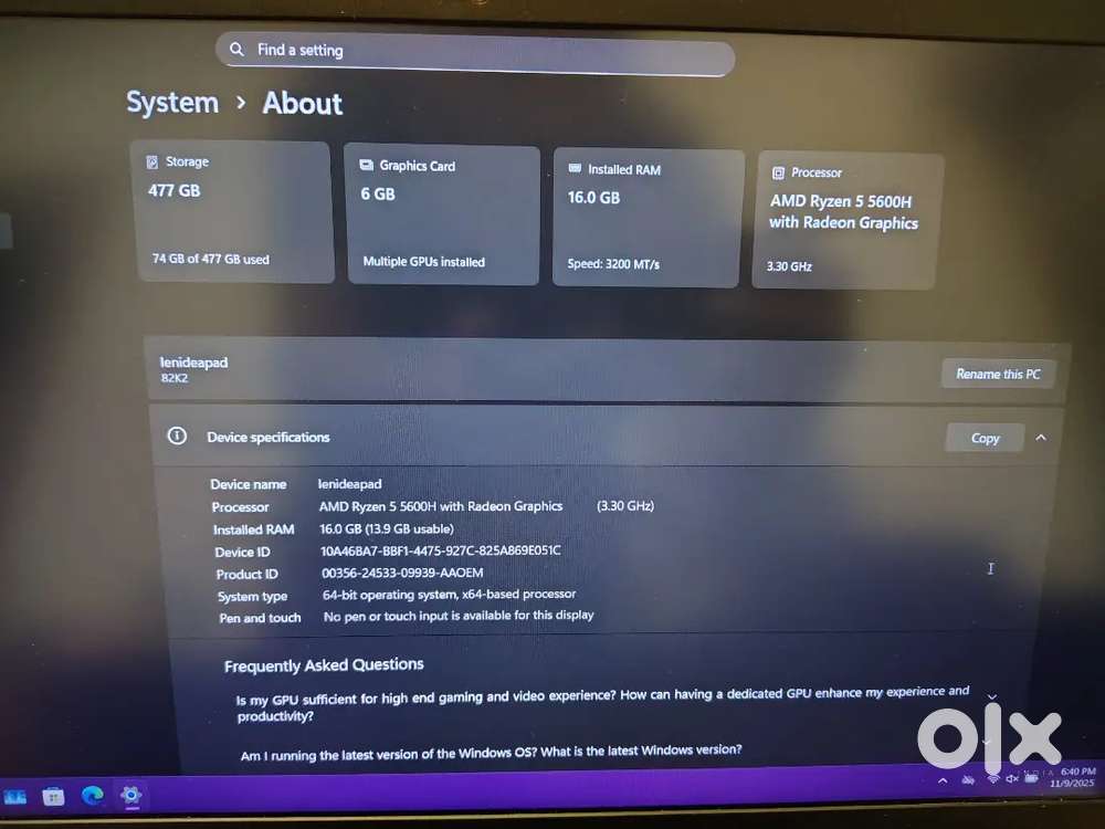 Lenovo IdeaPad gaming 3 rtx 3050