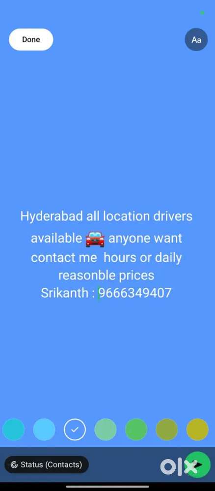 Temporary driver Hyderabad