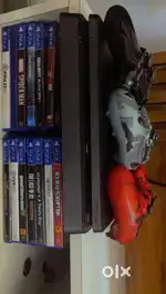 PS-4 Slim 1Tb with 13 premium games and 3 controllers