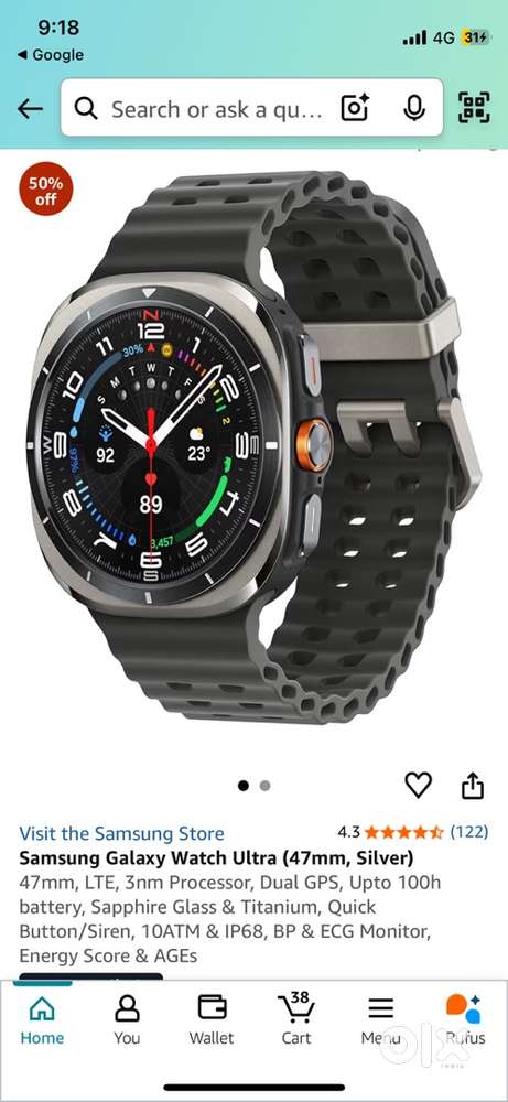 Samsung watch ultra open box