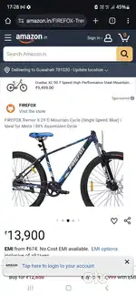 FIREFOX Tremor X 29 D Mountain Cycle (Single Speed, Blue)