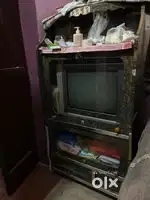 Cuboard with old box tv