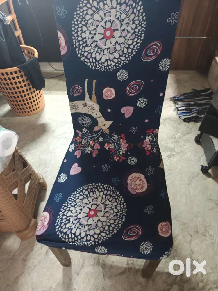 Sofa Set with small glass table and 4 wooden chairs