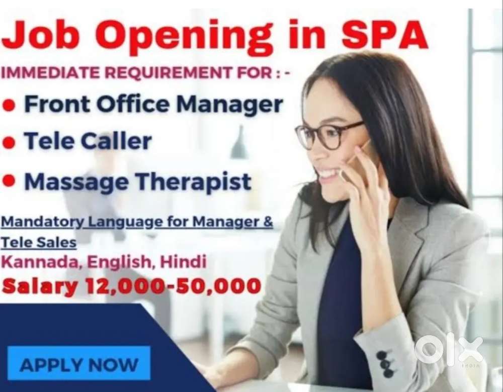 New job olny female spa centre