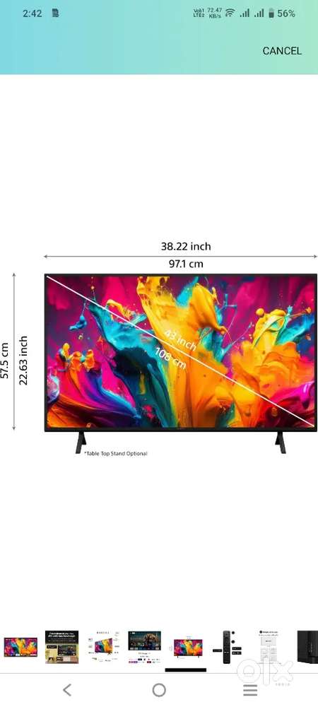 Sony BRAVIA 2 Series 108 cm (43 inches) 4K Ultra HD Smart LED