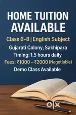 Home tuition for class 6-10 (English, Math)