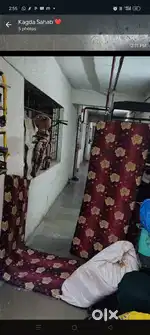 Sofa bed with pillows