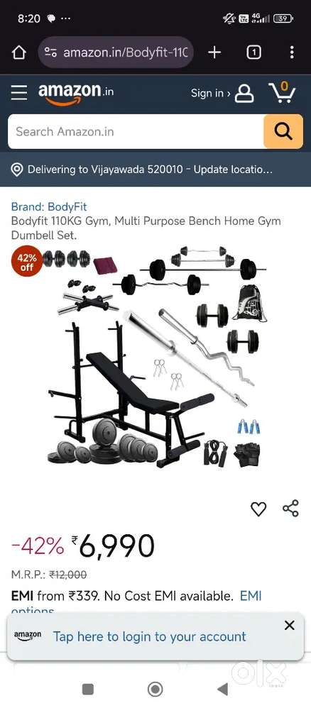Home gym set