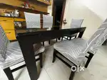 6 seater Dining Table with wooden chairs