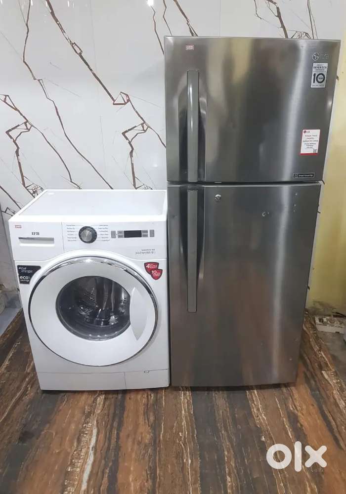 Lg 280 ltrs double door refrigerator and Ifb washing machine
