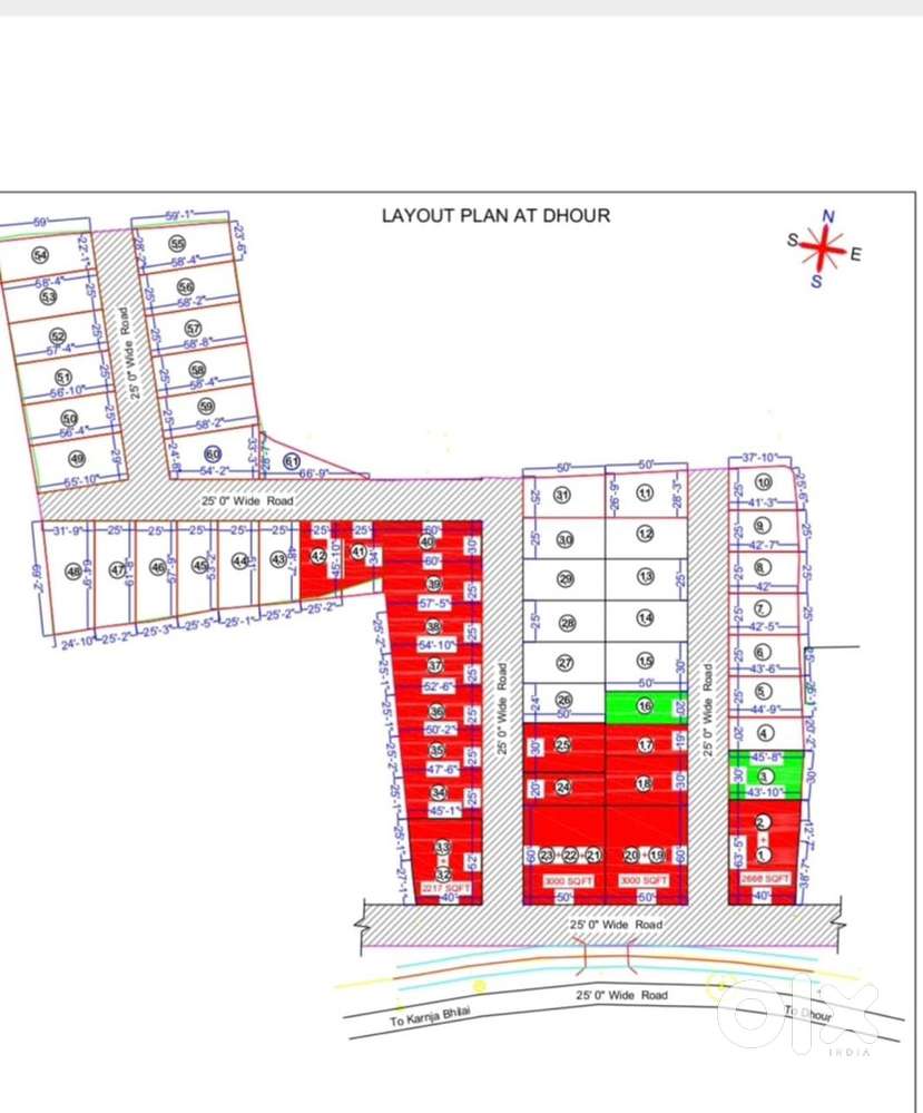 Jamul Dhour Bhilai prime location me plot available h main road se pas