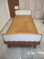 1 Teak wood Single Cot and 2 Duroflex single matress
