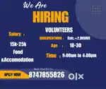 Volunteers vacancy