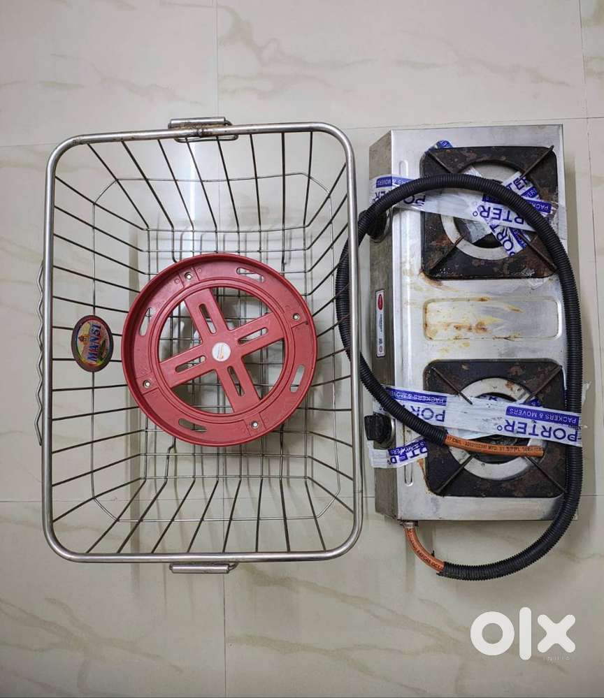 SS Gas Stove + Bartan Stand + Cylinder Stand only at 1350/-