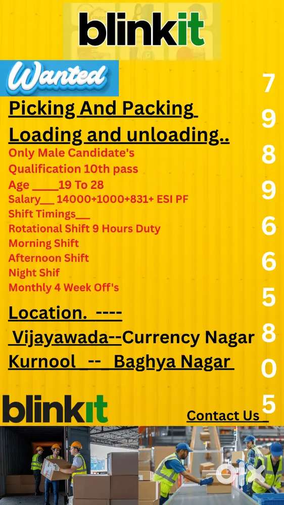 Wanted picker and packer jobs available in Blinkit express store