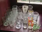 Crystal glass sets.