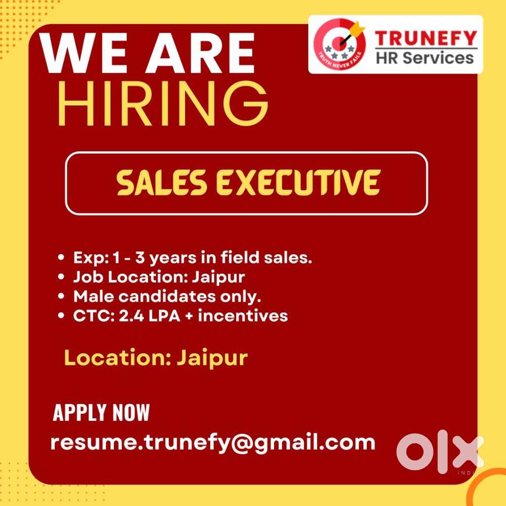 Urgent requirment for Sales executive