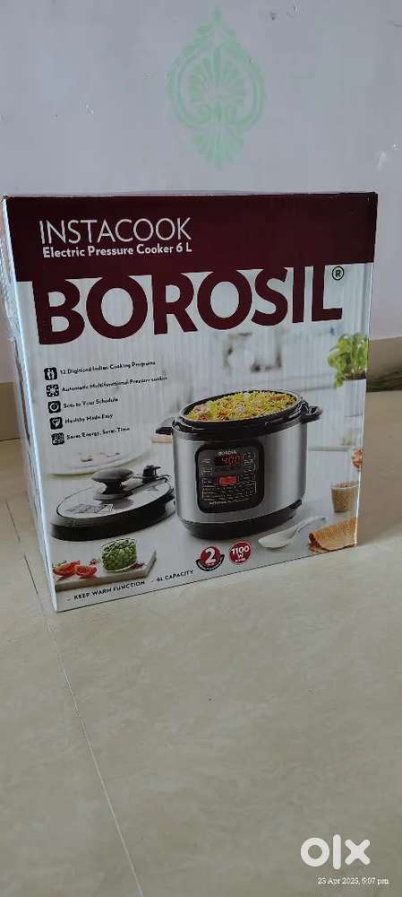 Borosil electric pressure cooker 6L