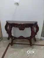 Half Moon (Half Round) Console Table Teak Wood