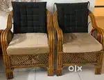 Bamboo Sofa 3 seater plus 2 single seater and centre table