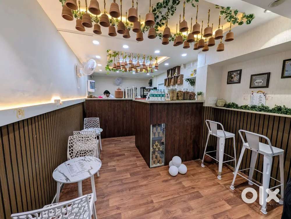 Complete cafe setup available for transfer - Premium interiors