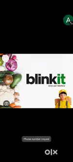 Hiring for Jammu blinkit delivery boy job