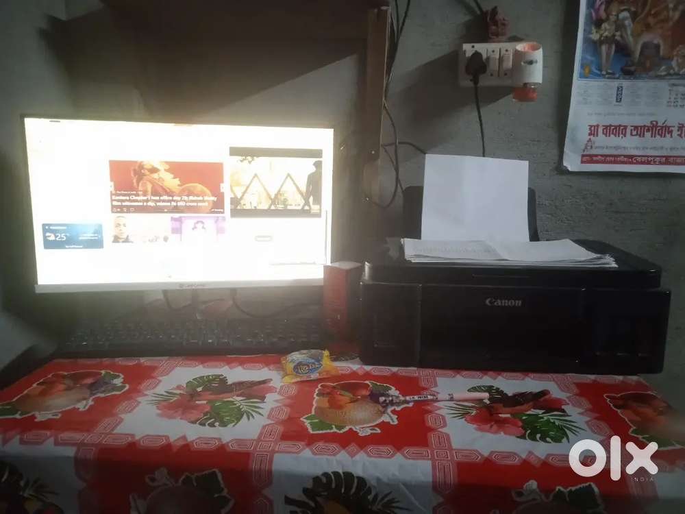 Zebronic computer3rd gen 8gbram and512GBrom.Canon printer, ups, 22`LED