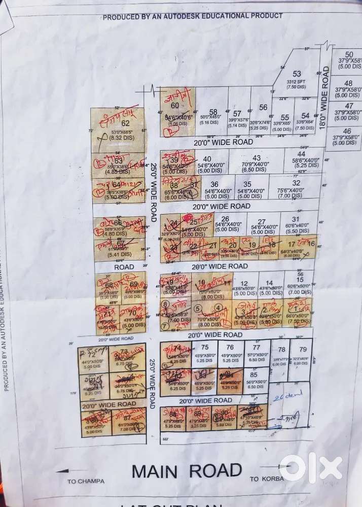 Korba Champa Main road plot