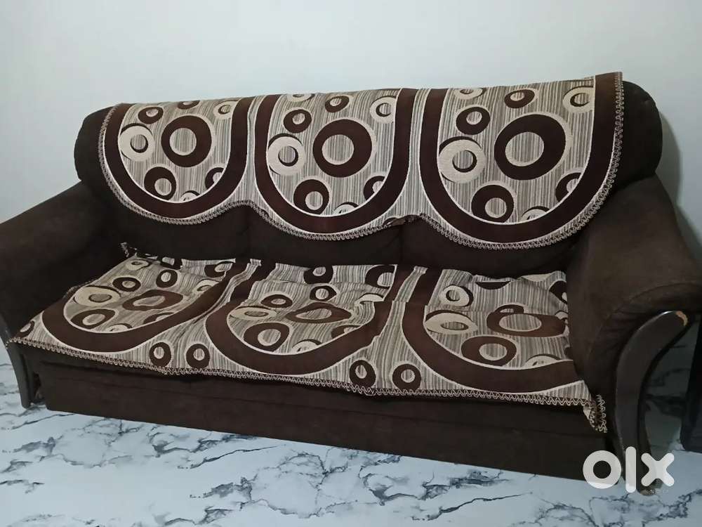 Sofa 3 seater only with teapoy & Tripod Projector screen for sale..