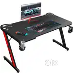 Moving out Sale! White Mulberry Gaming Desk – Z Shaped