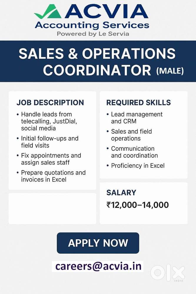 Sales Co Ordinator-Accounts