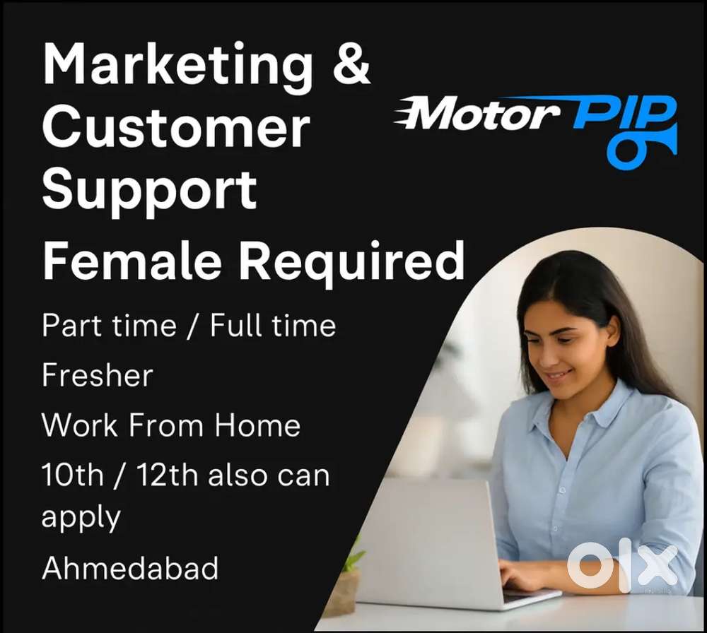 Female Employee for Customer support and Marketing
