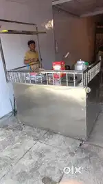 Tea stall steel counter