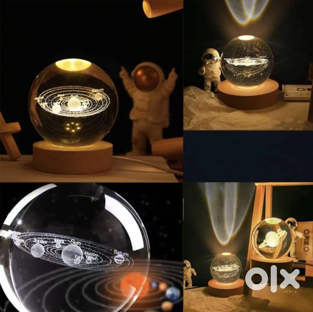 3D galaxy crystal ballnight 3W decorative lamp