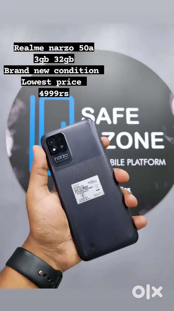 Realme narzo 50a 3gb 32gb brand new condition lowest at safezone