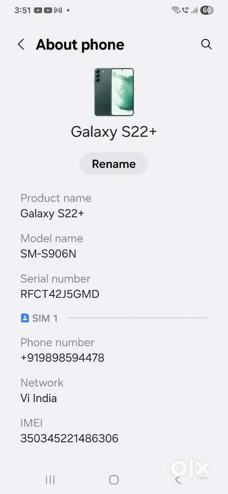 Samsung Galaxy S22+ 5G – 256GB – Excellent Condition