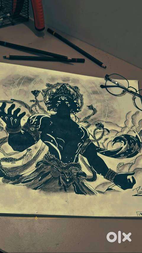 shree krishna sketch
