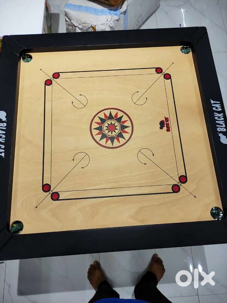 NEW BLACK CAT CLUB CARROM BOARD ENGLISH WOOD 36'INCH 3.5 BURDAR FOR SE