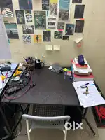 Foldable chair with foldable study table