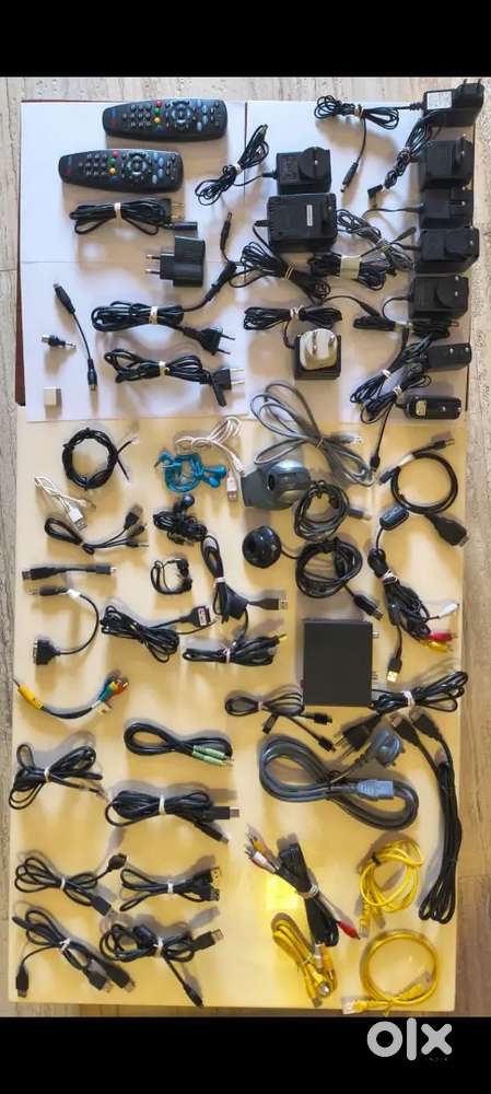 All Brand New, not usable power adapter, USB connectos , cemeras etc.