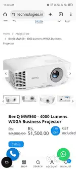 BenQ mw560 projecter