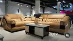 L shape sofa set with designing unique handle look with pillow