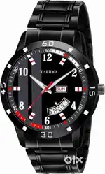 Stylish Black HMT Sports Watch – Day & Date Feature | Great Condition