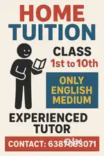 HOME TUITION AVAILABLE CLASS (1st-10th).