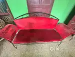 Iron frame 3 seater sofa