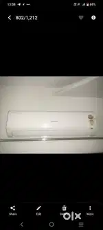 Very good condition voltas 1.25 ton 5 star split ac  urgently sell