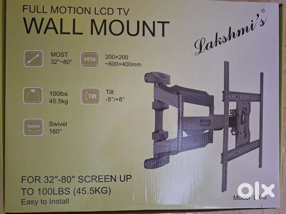 TV Flexible Wall Mount - Premium for 80 inch TV